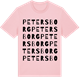 Pink Cotton t-shirt med Petersborg ordlek t-shirt