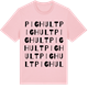 Pink Cotton t-shirt med Pighult ordlek t-shirt