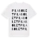 White t-shirt med Pilabolet ordlek t-shirt
