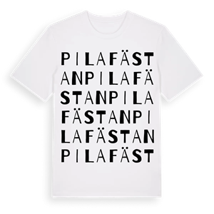 Pilafästan ordlek t-shirt – ekologisk bomull t-shirt från Pinshirt
