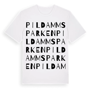 Pildammsparken ordlek t-shirt – ekologisk bomull t-shirt från Pinshirt
