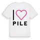 Jag älskar Pile t-shirt stort tryck