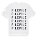White t-shirt med Pile ordlek t-shirt