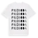 White t-shirt med Pileboda ordlek t-shirt
