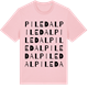 Pink Cotton t-shirt med Piledal ordlek t-shirt