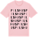 Pink Cotton t-shirt med Pilshus ordlek t-shirt