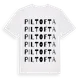 White t-shirt med Piltofta ordlek t-shirt
