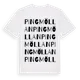 White t-shirt med Pingmöllan ordlek t-shirt
