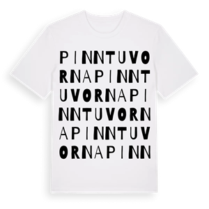 Pinntuvorna ordlek t-shirt – ekologisk bomull t-shirt från Pinshirt