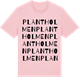 Pink Cotton t-shirt med Plantholmen ordlek t-shirt