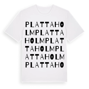 Plattaholm ordlek t-shirt – ekologisk bomull t-shirt från Pinshirt
