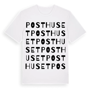 Posthuset ordlek t-shirt – ekologisk bomull t-shirt från Pinshirt