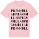 Pink Cotton t-shirt med Pråmmöllan ordlek t-shirt