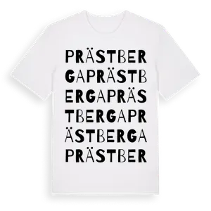 Prästberga ordlek t-shirt – ekologisk bomull t-shirt från Pinshirt