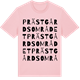 Pink Cotton t-shirt med Prästgårdsområdet ordlek t-shirt