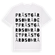 White t-shirt med Prästgårdsområdet ordlek t-shirt