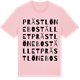 Pink Cotton t-shirt med Prästlönebostället ordlek t-shirt