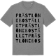 Mid Heather Gray t-shirt med Prästlönebostället ordlek t-shirt