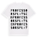 White t-shirt med Professorsplatsen ordlek t-shirt