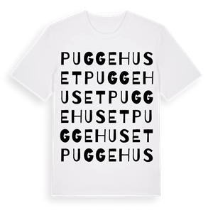 Puggehuset ordlek t-shirt – ekologisk bomull t-shirt från Pinshirt