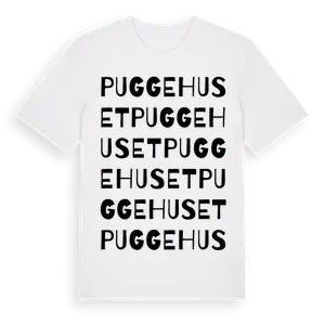 Puggehuset ordlek t-shirt – ekologisk bomull t-shirt från Pinshirt