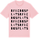 Pink Cotton t-shirt med R F Bergs plats ordlek t-shirt
