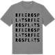 Mid Heather Gray t-shirt med R F Bergs plats ordlek t-shirt