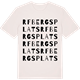 Vintage White t-shirt med R F Bergs plats ordlek t-shirt