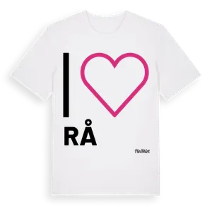 Jag älskar Rå t-shirt stort tryck – ekologisk bomull t-shirt från Pinshirt