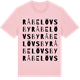Pink Cotton t-shirt med Råbelövs by ordlek t-shirt