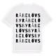White t-shirt med Råbelövs by ordlek t-shirt
