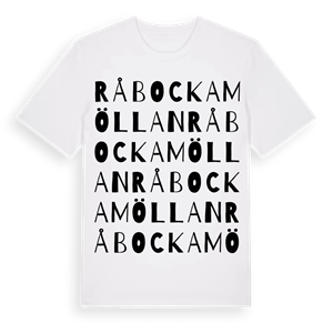 Råbockamöllan ordlek t-shirt – ekologisk bomull t-shirt från Pinshirt