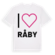 White t-shirt med Jag älskar Råby t-shirt stort tryck