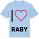 Blue Soul t-shirt med Jag älskar Raby t-shirt stort tryck