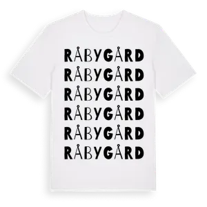 Råbygård ordlek t-shirt – ekologisk bomull t-shirt från Pinshirt