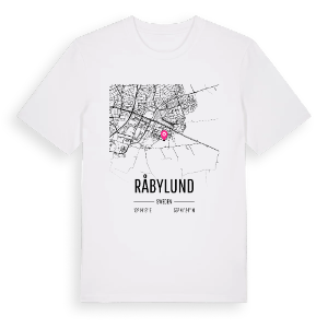 Råbylund karta t-shirt – ekologisk bomull t-shirt från Pinshirt