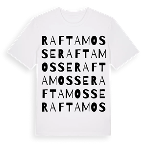 Raftamosse ordlek t-shirt – ekologisk bomull t-shirt från Pinshirt
