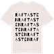 Vintage White t-shirt med Raftasten ordlek t-shirt