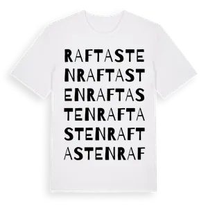 Raftasten ordlek t-shirt – ekologisk bomull t-shirt från Pinshirt