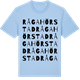 Blue Soul t-shirt med Råga Hörstad ordlek t-shirt