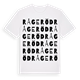 White t-shirt med Rågeröd ordlek t-shirt