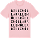 Pink Cotton t-shirt med Rällemölla ordlek t-shirt