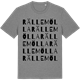 Mid Heather Gray t-shirt med Rällemölla ordlek t-shirt