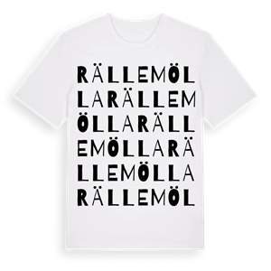 Rällemölla ordlek t-shirt – ekologisk bomull t-shirt från Pinshirt