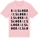 Pink Cotton t-shirt med Ralskog ordlek t-shirt