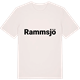 Vintage White t-shirt med Rammsjö fetstil t-shirt