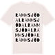 Vintage White t-shirt med Rammsjödal ordlek t-shirt