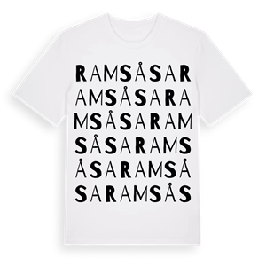 Ramsåsa ordlek t-shirt – ekologisk bomull t-shirt från Pinshirt