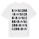 White t-shirt med Ramsberga ordlek t-shirt