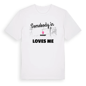 Någon i Ranarp älskar mig t-shirt – ekologisk bomull t-shirt från Pinshirt